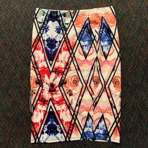 NWT Material Girl Floral Bodycon skirt / Sz XL